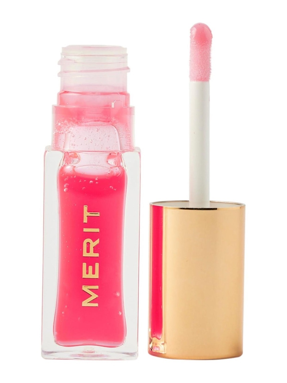 MERIT NIB Shade Slick TINTED LIP OIL in LES DEUX(sheer pink) / $24 Retail